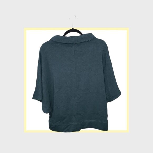 Tahari green Draped Collar Batwing Sleeve Small - Picture 2 of 5